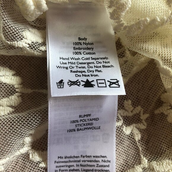 Eddie Bauer Ivory Sheer Embroidered Sleeveless Top - Picture 5 of 9